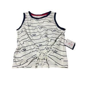 Vineyard vines 6/6x white whale knotted front tank top for target collection nwt